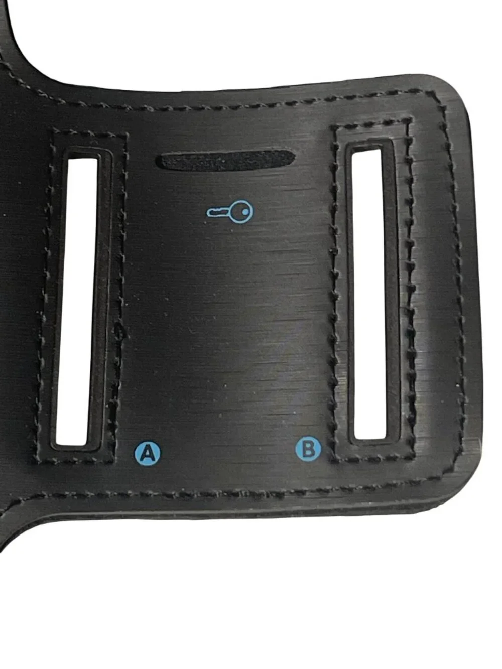 Adjustable Black & Blue Smartphone Armband Transparent Touch Screen Cover